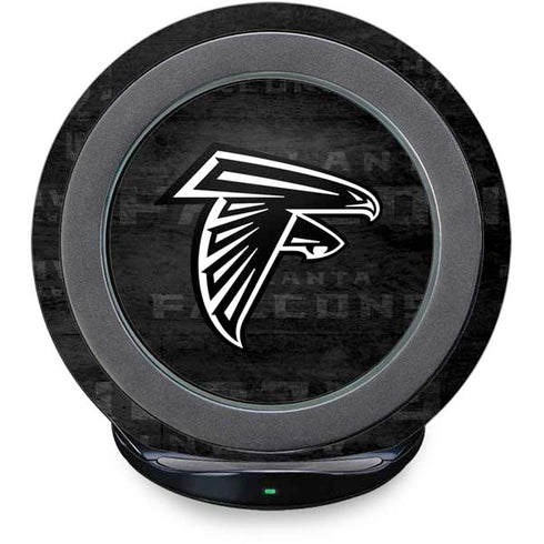 NFL Atlanta Falcons Black & White Fast Charge Wireless Charging Stand Skin